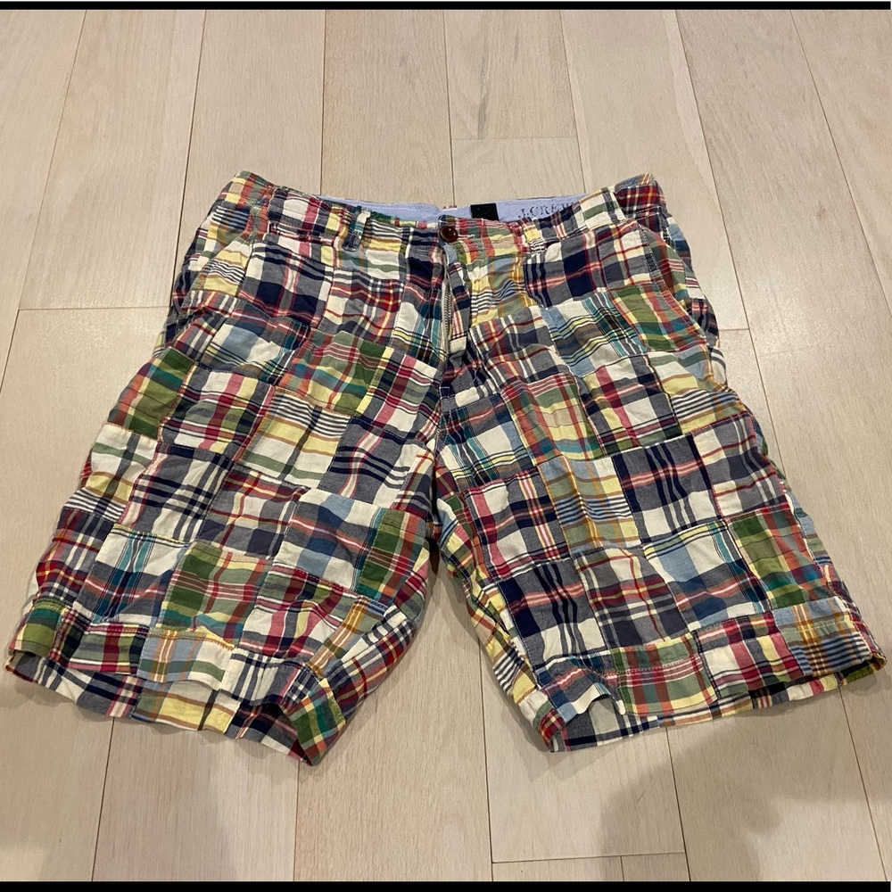 JCrew Plaid Shorts 32